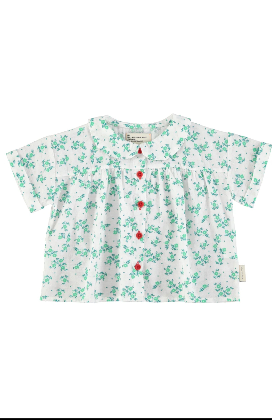 Camicia con colletto Peter pan