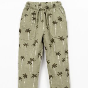 Pantalone con stampa di palme