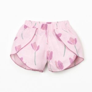Shorts rosa tulipani