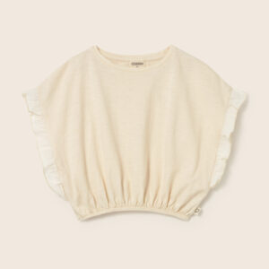 T-shirt con maniche a volant