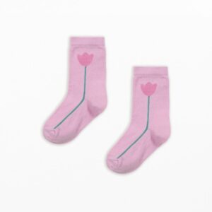 Calzini con tulipani in cotone biologico