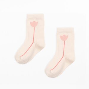Calzini con tulipani in cotone biologico